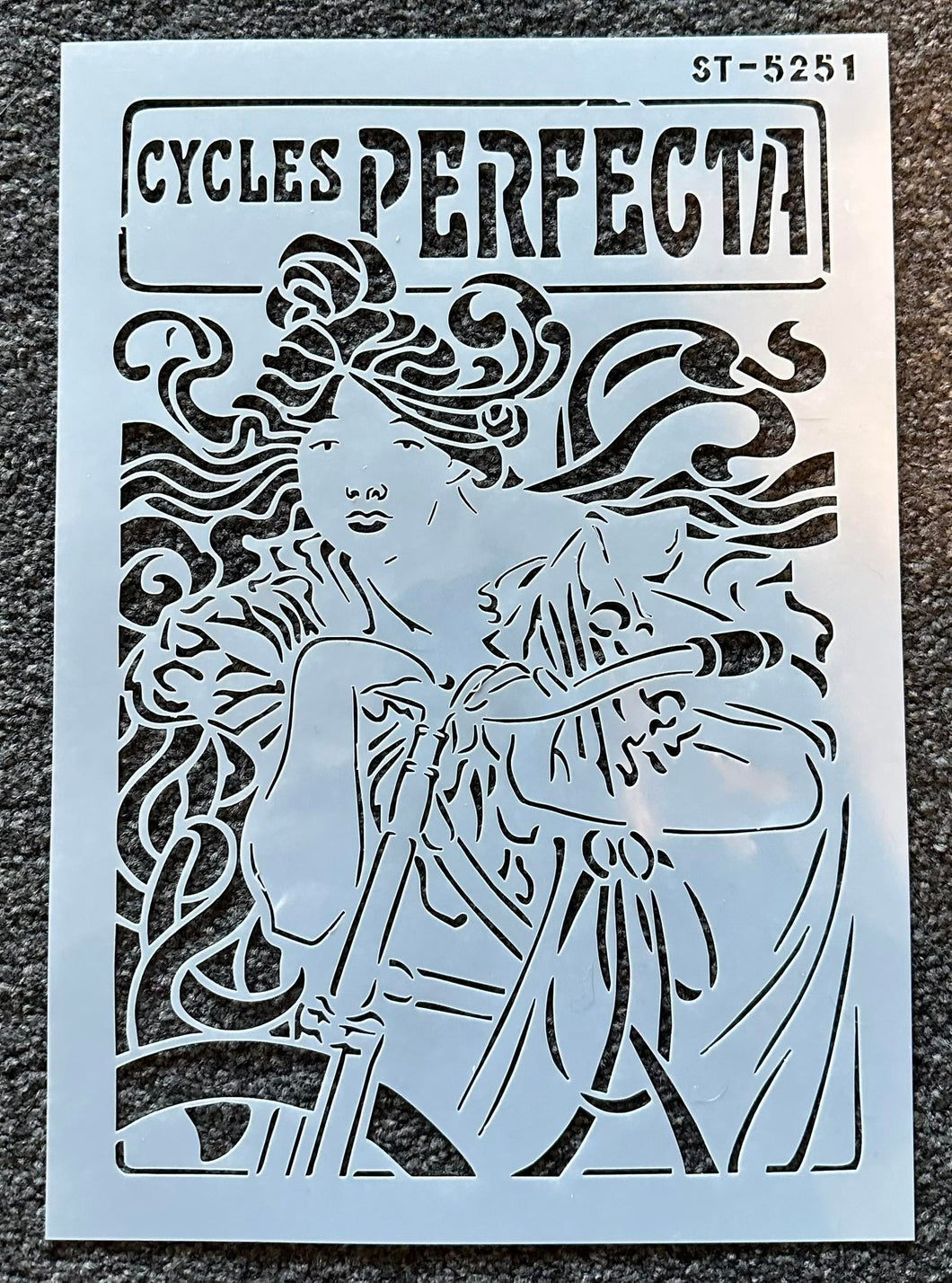 A4 Quality Stencil - CYCLES PERFECTA