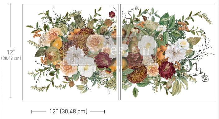 Redesign Transfer Maxi ~ AUTUMNAL BLISS – 2 SHEETS, 12″X12″ (LIMITED RELEASE)