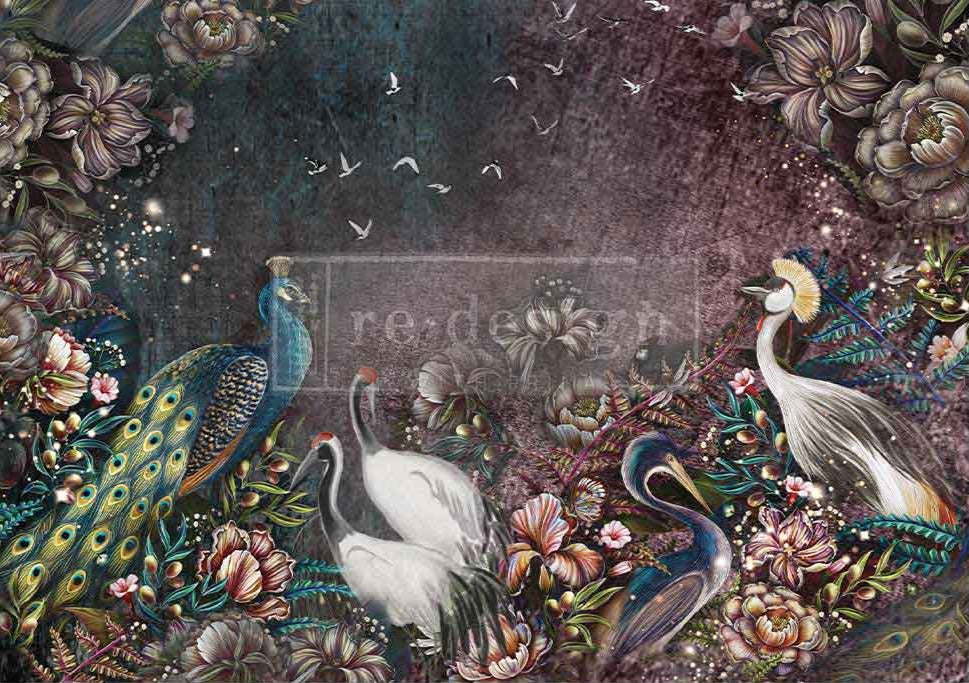 A1 REDESIGN DECOUPAGE FIBRE - BIRDS AND BLOOMS (LIMITED RELEASE)