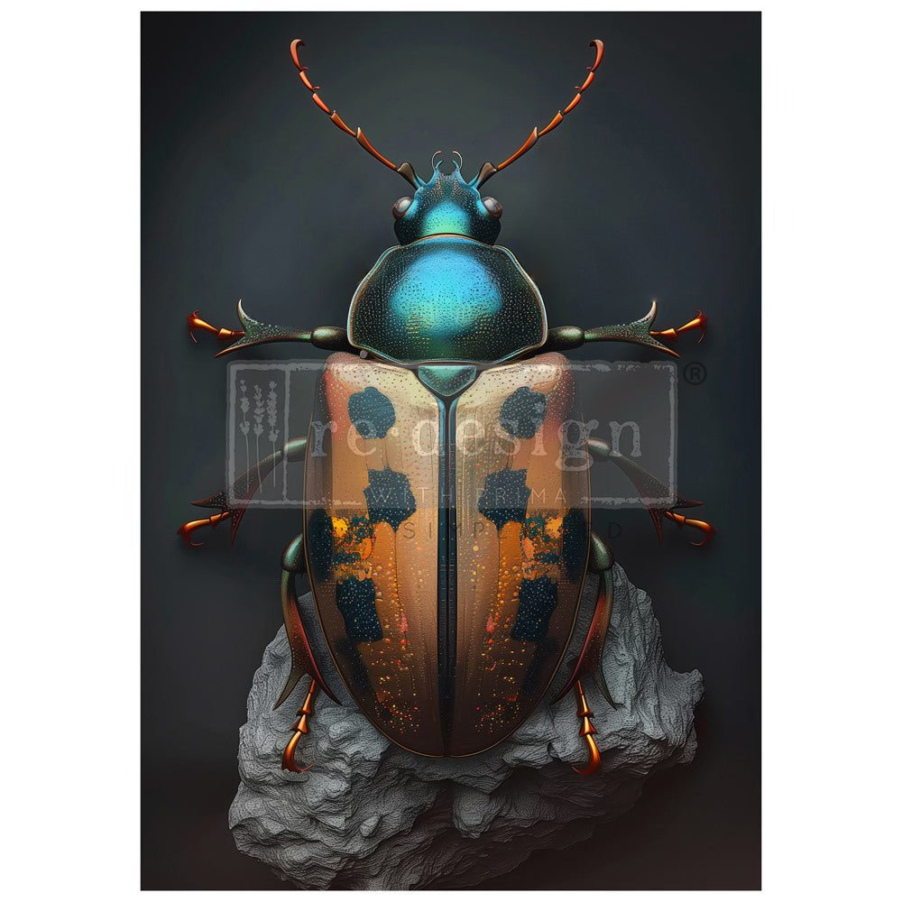 A1 REDESIGN DECOUPAGE FIBRE - BRASS SCARAB (LIMITED RELEASE)