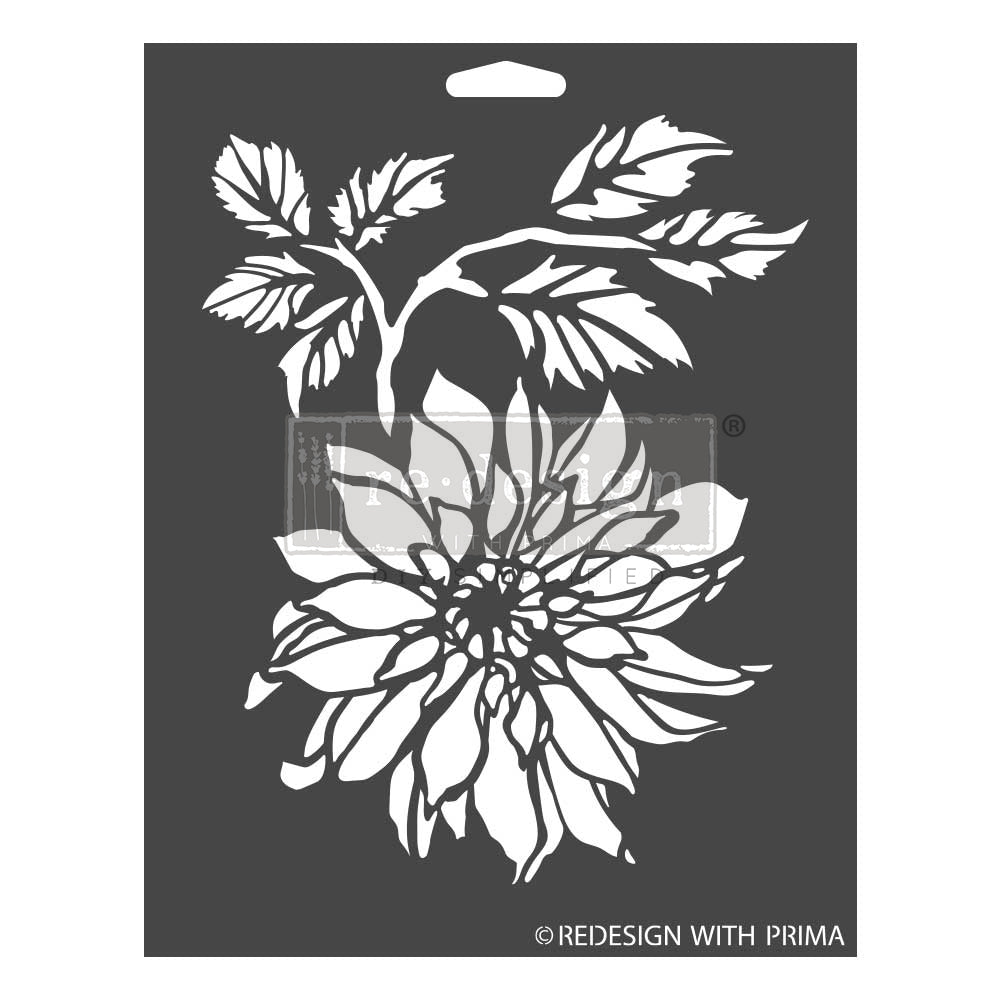 REDESIGN DECOR Stencil - DAHLIA GARDEN (50% OFF)