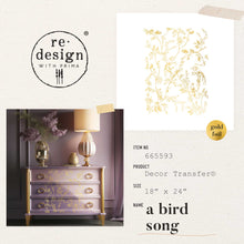 Load image into Gallery viewer, Redesign Transfer Gold Foil Kacha ~ A BIRD SONG
