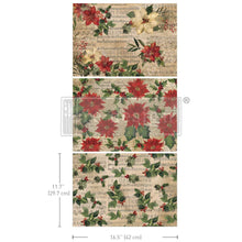 Load image into Gallery viewer, A3 REDESIGN DECOUPAGE FIBRE (3 SHEET PACK) - POINSETTIAS (LIMITED RELEASE)
