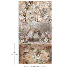 Load image into Gallery viewer, DECOUPAGE DECOR TISSUE PAPER PACK – ROMANCE IN BLOOM – 3 SHEETS, 19.5″X30″ EACH (LIMITED RELEASE)
