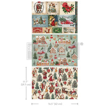 Load image into Gallery viewer, A3 REDESIGN DECOUPAGE FIBRE (3 SHEET PACK) - SANTA LAND SPARKLE (LIMITED RELEASE)
