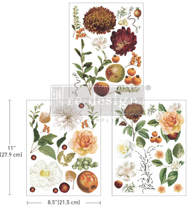 Redesign Transfer Middy ~ SEASONAL SPLENDER – 3 SHEETS, 8.5″X11″ (LIMITED RELEASE)