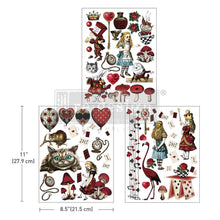 Load image into Gallery viewer, Redesign Transfer Middy ~ WONDERLAND IMPRESSIONS – 3 SHEETS, 8.5″X11″ (LIMITED RELEASE)
