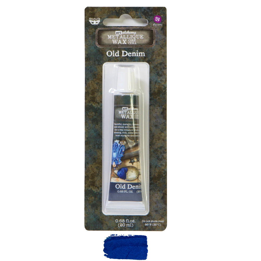 ART ALCHEMY – METALLIQUE  WAX – OLD DENIM – 1 TUBE (20 ML)