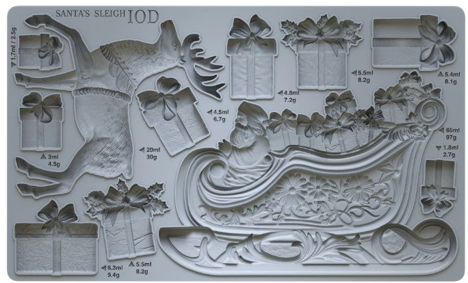 IOD MOULDS™ ~ SANTA'S SLEIGH 6X10 inch (50% OFF)