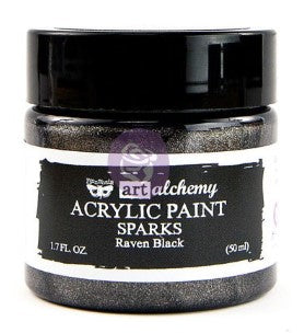 ART ALCHEMY – SPARKS METALLIC PAINT - RAVEN BLACK