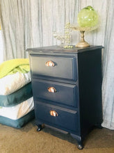 Load image into Gallery viewer, Navy Blue Bedside Table
