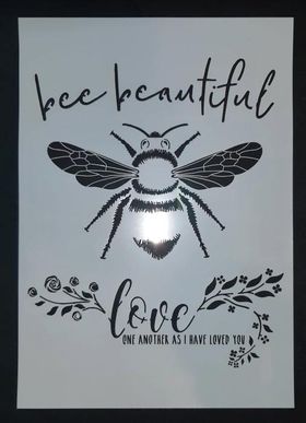 A4 Quality Stencil - Bee Beautiful