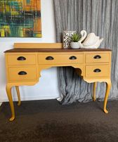 Load image into Gallery viewer, Rustic Mustard Hall Table/Dresser/Desk
