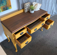 Load image into Gallery viewer, Rustic Mustard Hall Table/Dresser/Desk
