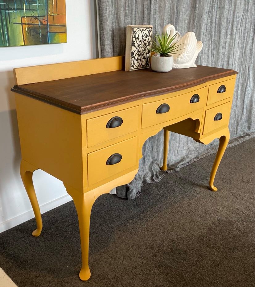 Rustic Mustard Hall Table/Dresser/Desk