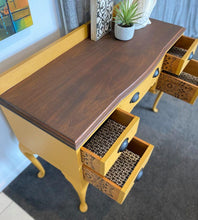 Load image into Gallery viewer, Rustic Mustard Hall Table/Dresser/Desk
