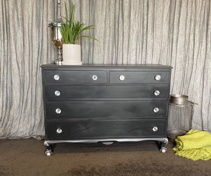 Charcoal Claw Foot Large Drawers