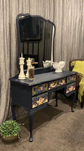 Load image into Gallery viewer, William Morris Strawberry Thief Navy Dressing Table / Hall Table
