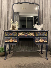 Load image into Gallery viewer, William Morris Strawberry Thief Navy Dressing Table / Hall Table
