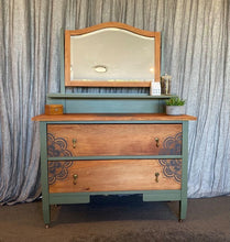 Load image into Gallery viewer, Large Vintage Dressing Table - Bayberry &amp; Rustic Rimu
