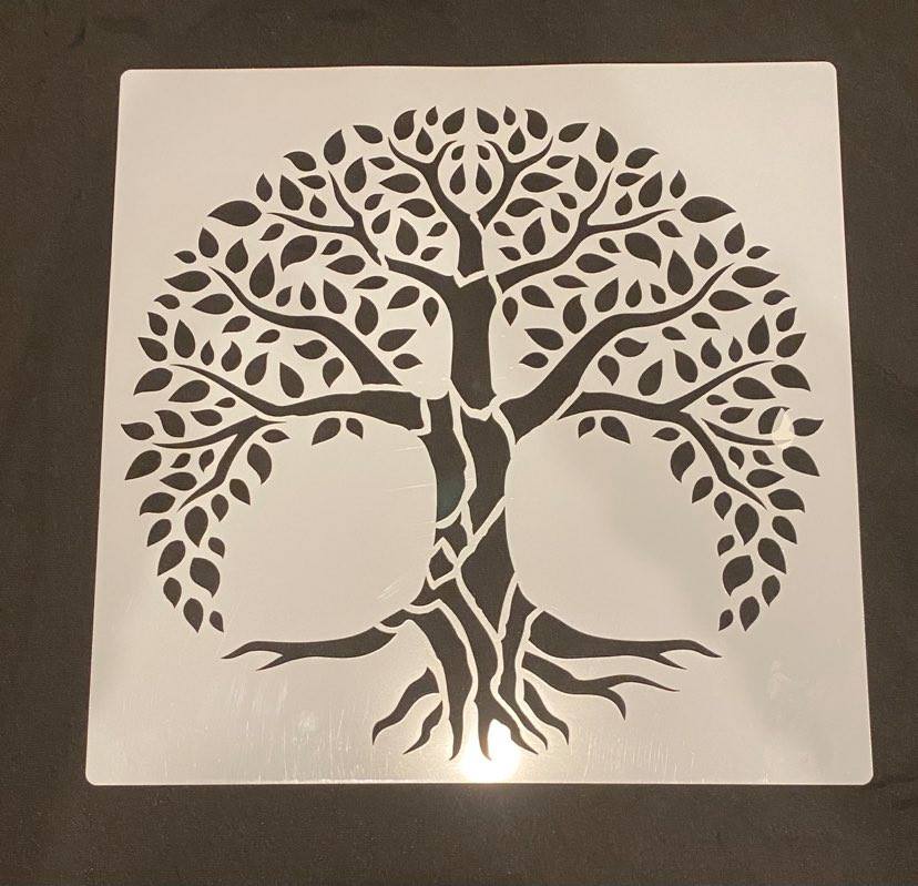 Large Quality Stencil - Tree of Knowledge (300mm , 300mm)
