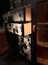 Load image into Gallery viewer, Art Deco China/Drinks Cabinet - Black &amp; Coral
