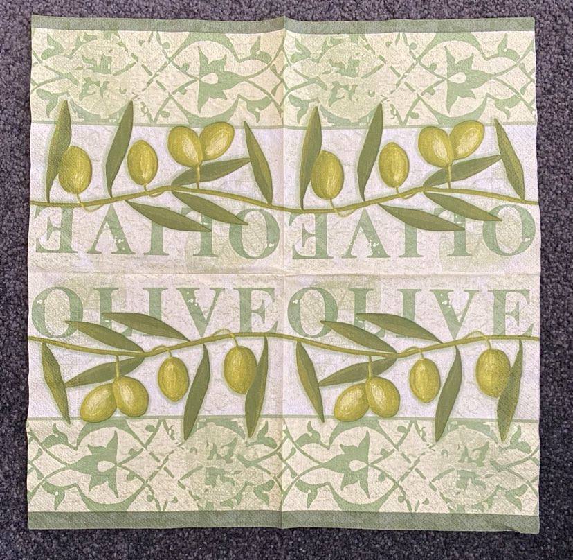 1 x single serviette OLIVES (#139)