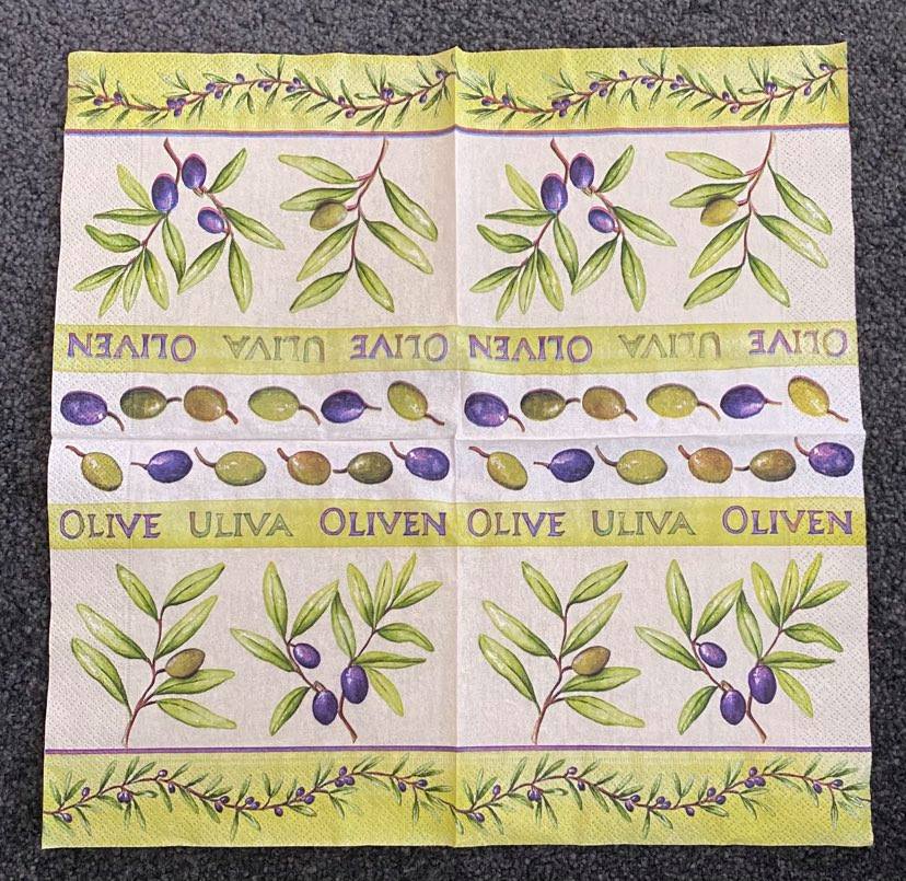 1 x single serviette OLIVES(#138)