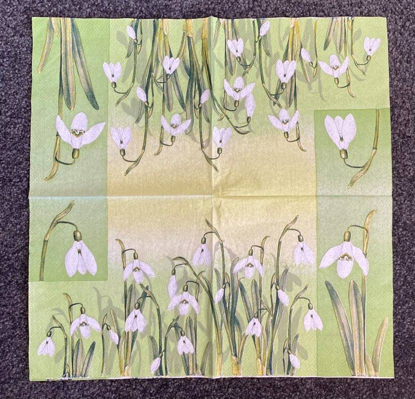 1 x single serviette LILY OF THE VALLEY (#25)