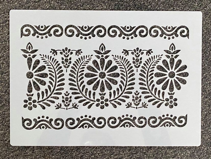 A4 Quality Stencil - BOHO BORDER 2