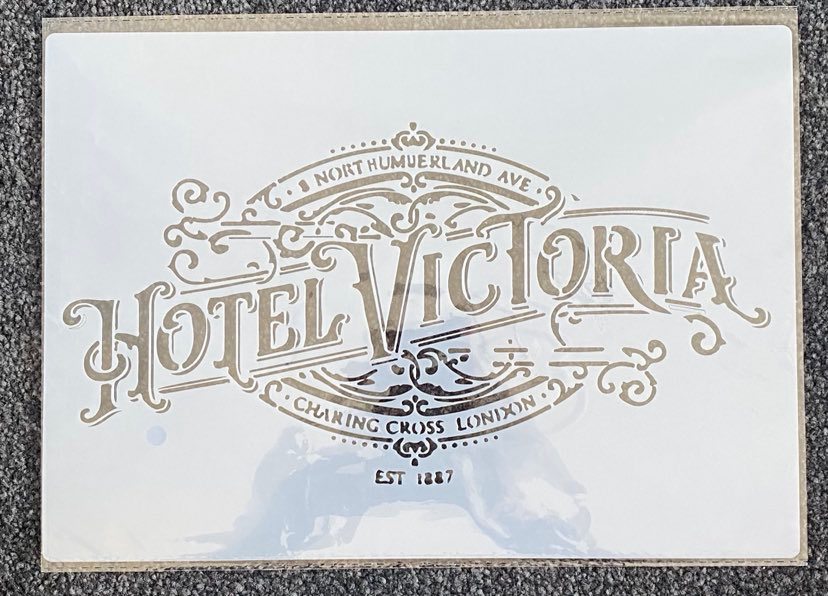 A4 Quality Stencil - VICTORIA HOTEL