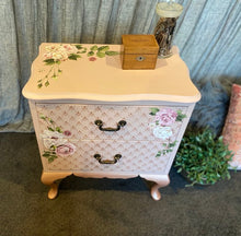 Load image into Gallery viewer, Pink Rose Single Bedside cabinet/drawers
