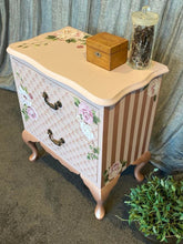Load image into Gallery viewer, Pink Rose Single Bedside cabinet/drawers

