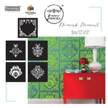 Load image into Gallery viewer, REDESIGN Mix &amp; Style Stencil - DAMASK ELEMENTS (5 PIECE SET)
