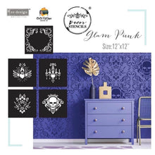 Load image into Gallery viewer, REDESIGN Mix &amp; Style Stencil - GLAM PUNK (5 PIECE SET)
