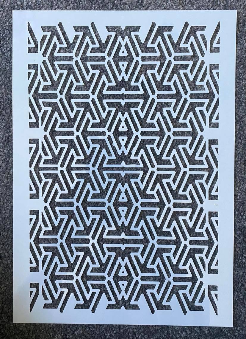 A4 Quality Stencil - RETRO PATTERN 5