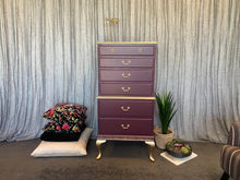 Load image into Gallery viewer, Queen Anne Style Chest on Chest ~ Elderberry
