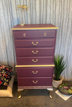 Load image into Gallery viewer, Queen Anne Style Chest on Chest ~ Elderberry
