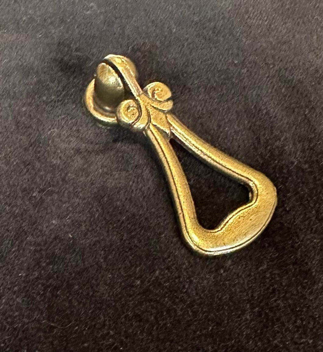 DROP DRAWER PULL - VINTAGE BRASS STIRUP (50% OFF)