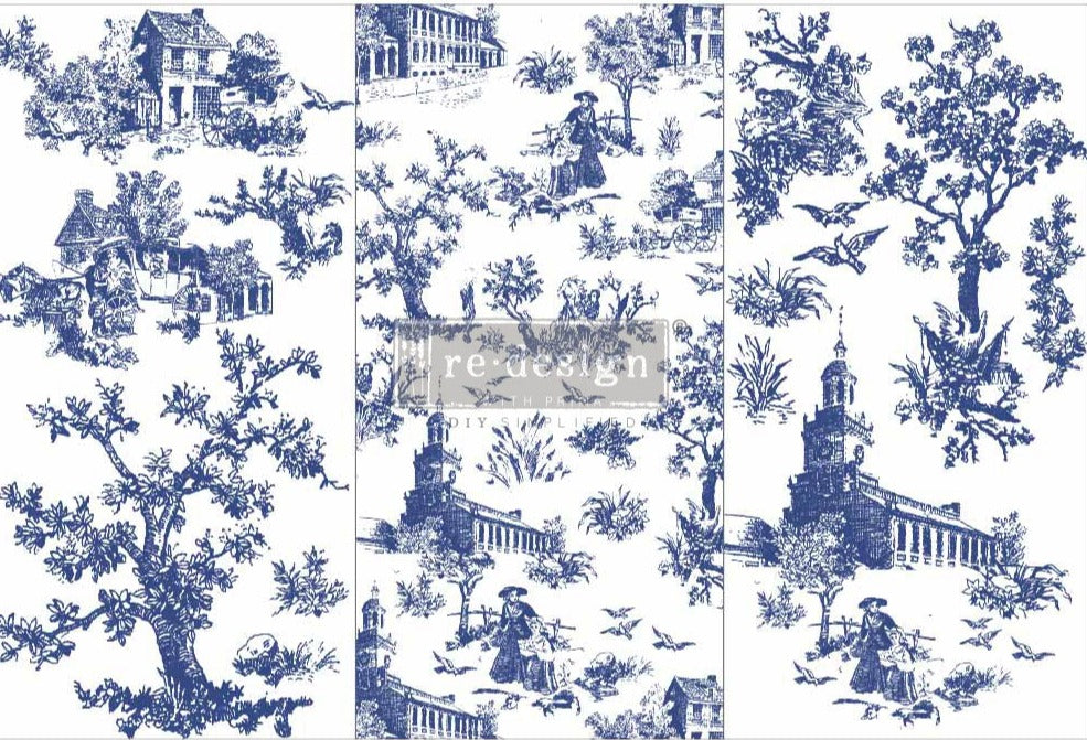 Redesign Transfer ~ TOILE – 3 SHEETS, 6″X12″