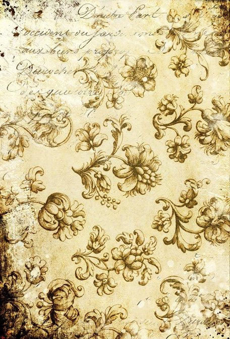 ROYCYCLED DECOUPAGE TISSUE ~ Distressed Grungy Floral