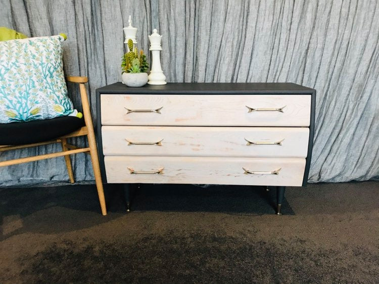 Mid Century Modern Charcoal Drawers