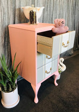 Load image into Gallery viewer, Pink &amp; Grey Bedside Table
