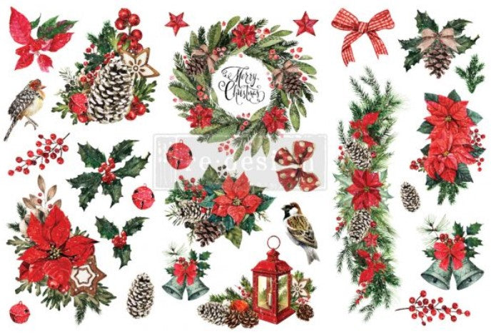 Redesign Transfer ~ CLASSIC CHRISTMAS – 3 SHEETS, 6″X12″