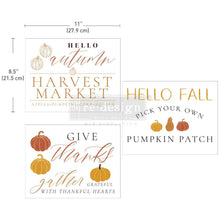 Load image into Gallery viewer, Redesign Transfer Middy ~ FALL FESTIVE – 3 SHEETS, 8.5″X11″ (50% OFF)
