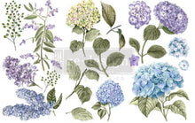 Load image into Gallery viewer, Redesign Transfer ~ MYSTIC HYDRANGEA – 3 SHEETS, 6″X12″
