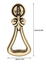 Load image into Gallery viewer, DROP DRAWER PULL - VINTAGE BRASS STIRUP (50% OFF)
