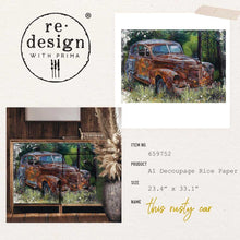 Load image into Gallery viewer, A1 REDESIGN DECOUPAGE RICE PAPER - THIS RUSTY CAR
