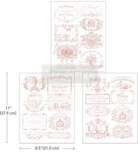 Load image into Gallery viewer, Redesign Transfer Middy ~ VINTAGE LABELS III – 3 SHEETS, 8.5″X11″
