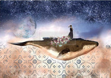 Load image into Gallery viewer, A1 REDESIGN DECOUPAGE FIBRE - WHALE IN COSMOS
